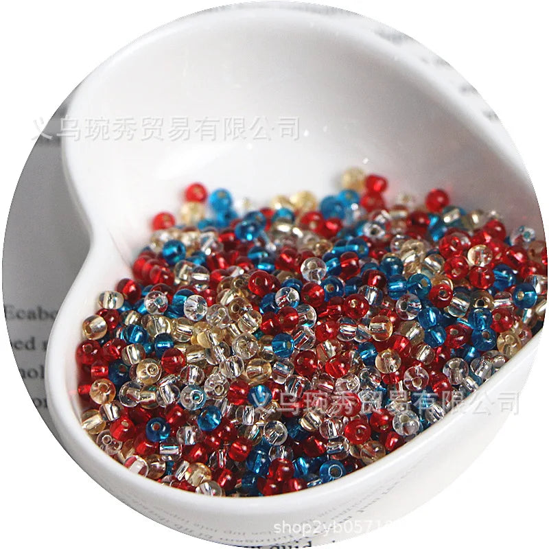 Silver Rice Glass Beads for Jewelry Making