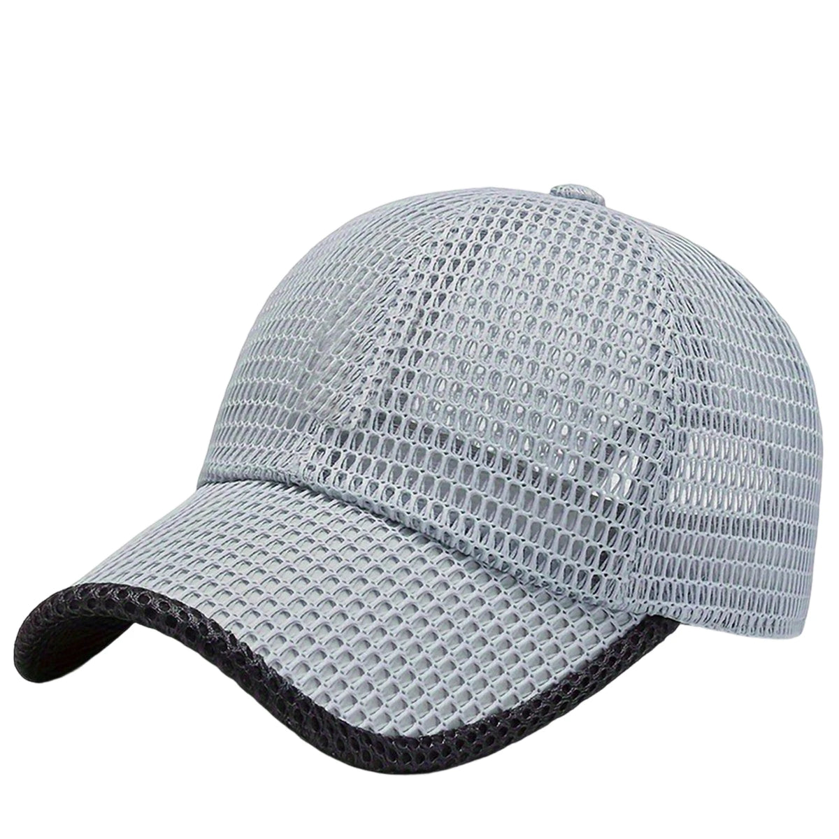 A light gray breathable mesh baseball cap shown from a slight angle.