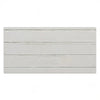 A horizontal white wooden sign with horizontal planks, suitable for personalized home decor.