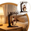 Wooden desk ornament featuring Jesus reading the Bible in a wooden frame