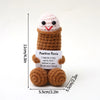 Handmade crochet positive potato doll with an inspirational slogan pocket for a gift