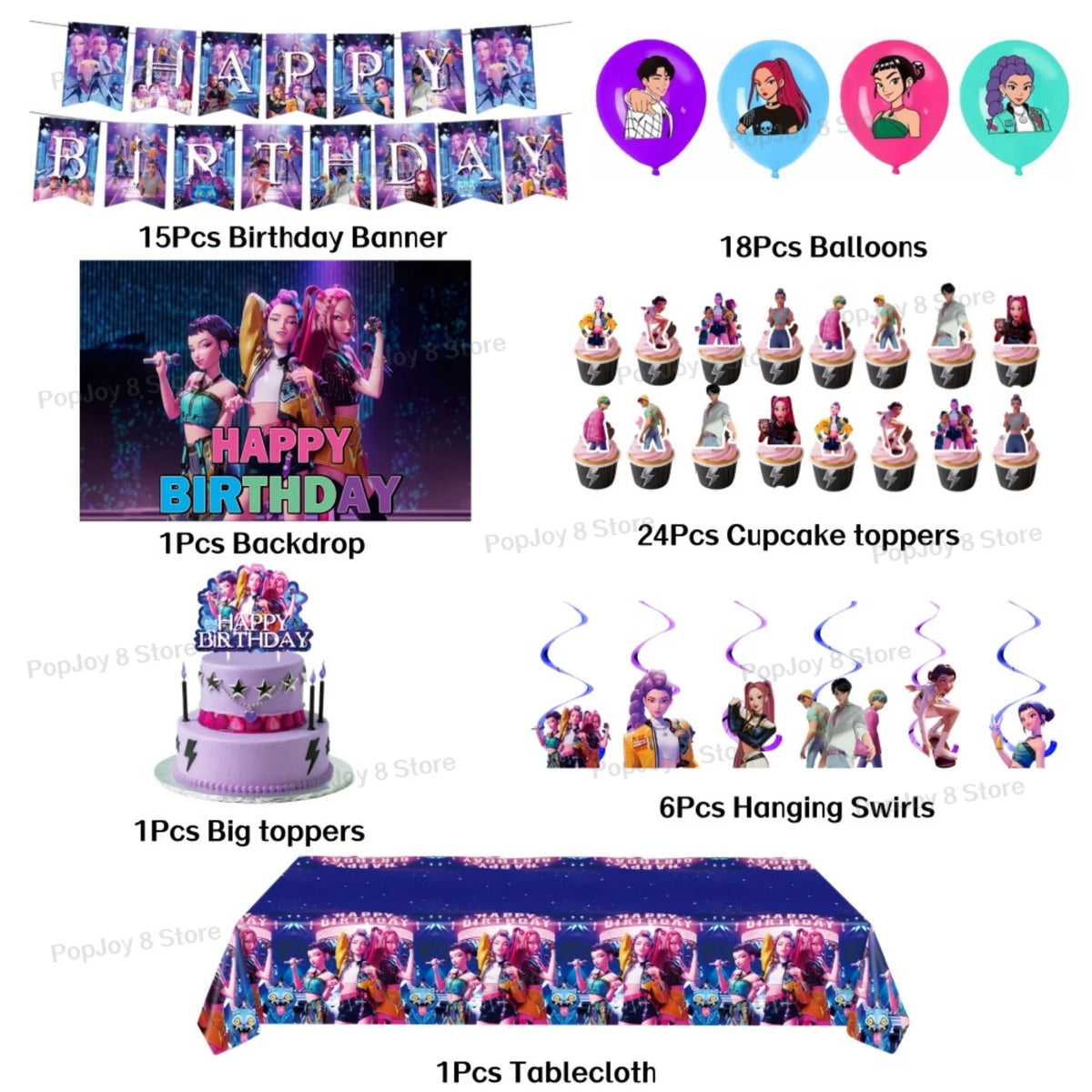 Kpop Birthday Party Decoration Kit