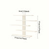 A set of four white floating wall shelves for display and storage, measuring 6cm/2.36inch in height.