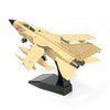 A model of a Panavia Tornado fighter jet built from plastic blocks, shown in a side view.