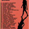 A vintage poster titled TV GIRL WITH POPPET listing various cities and corresponding numbers for music releases.