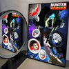 Hunter x Hunter anime canvas wall art featuring a dark character design with glowing eyes and detailed artwork.