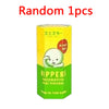 A yellow blind box figure of a white animal character with Japanese text and the brand Hippers