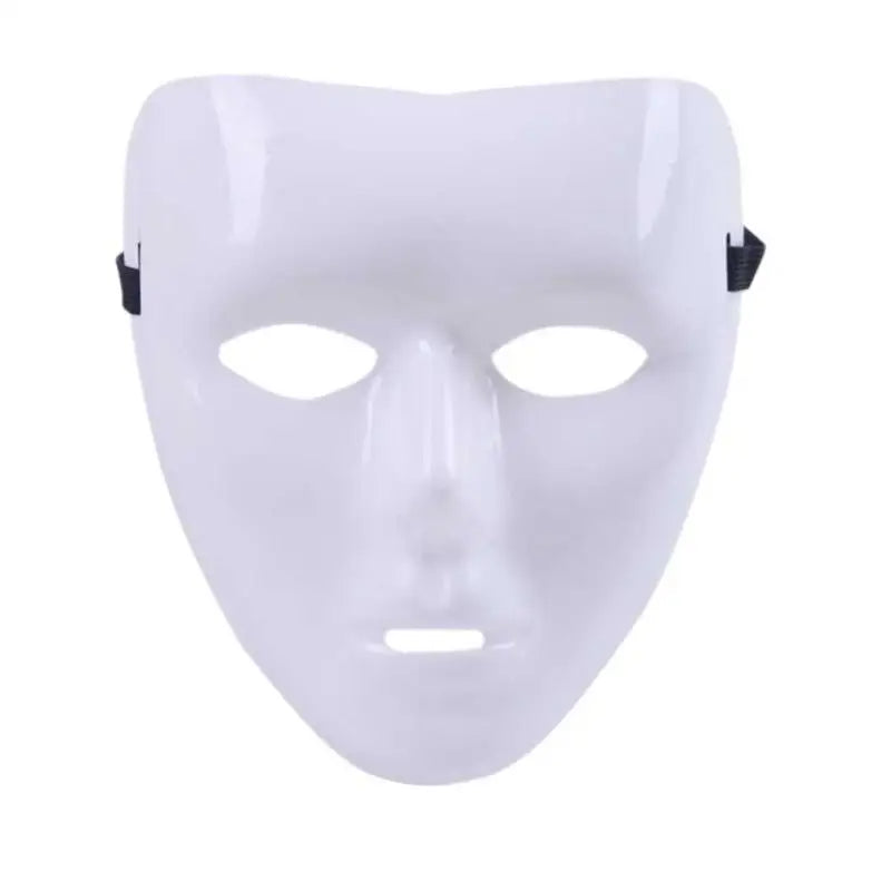 A white performance mask designed for dance, cosplay, and Halloween
