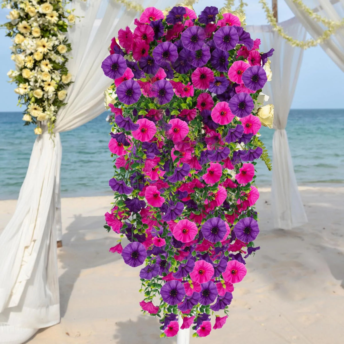 Vibrant Artificial Morning Glory Vine Garland