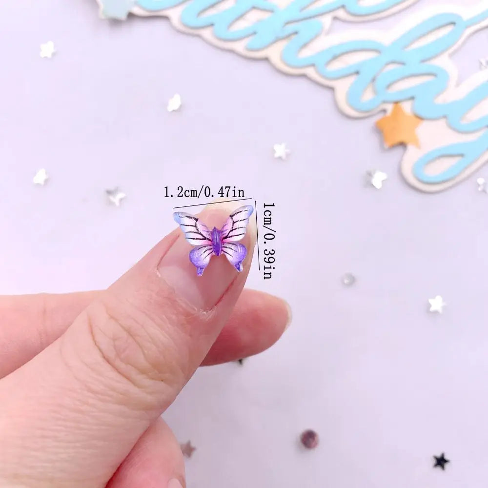 Mixed Color Butterfly Rhinestone Flatback Crystals for DIY Crafts
