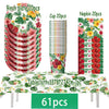Tropical hibiscus party tableware set including 9 inch plates, cups, and napkins