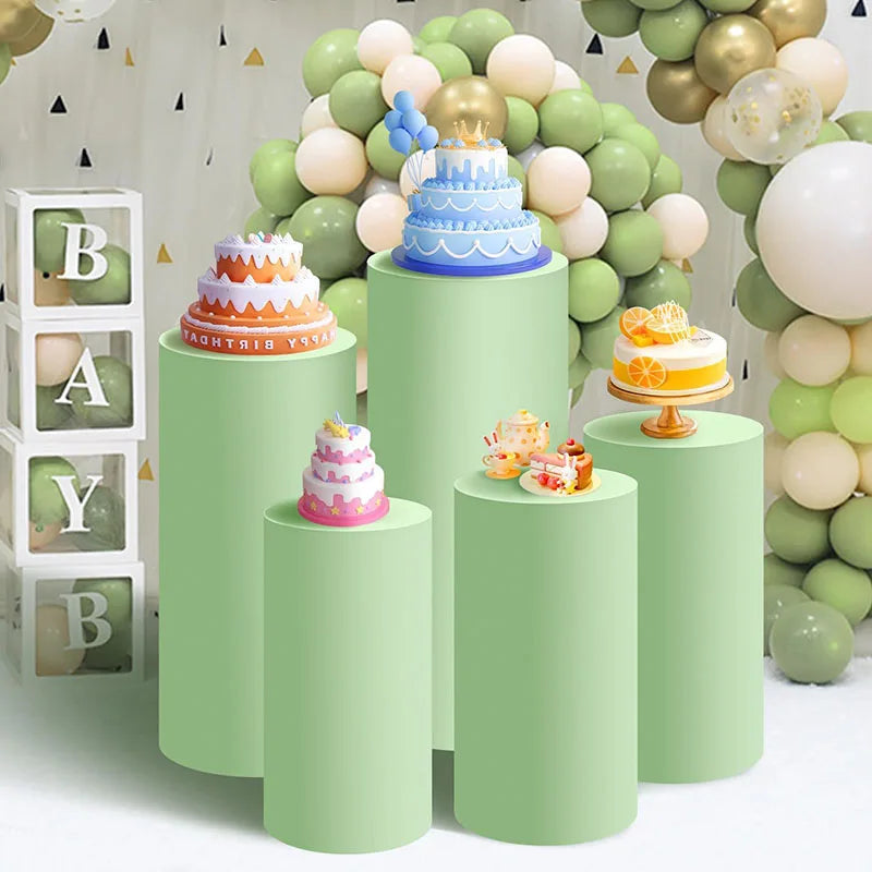 Spandex Cylinder Stand Covers for Weddings and Events