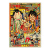 A poster featuring characters from various anime series including JoJo, Jujutsu Kaisen, and Demon Slayer.