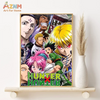 Canvas wall art featuring characters from Hunter x Hunter including Gon, Killua, and Hisoka