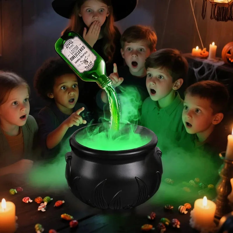 LED Light-Up Witch Cauldron with Fog Mist Effect