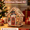 DIY Pearl Art Christmas House Kit featuring a detailed gingerbread house diamond painting set
