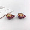 Kawaii Latte Coffee Cup Charms for DIY Jewelry Making
