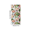 Botanical print static cling window film featuring pink and green floral designs