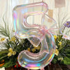 Iridescent Number Balloon Kit with Bowknot Accent
