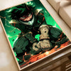 A vibrant poster featuring My Hero Academia Deku in a dynamic pose with green hair and glowing effects.