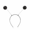 A pair of black, spherical sunglasses with a thin wire frame and UV400 protection lens.