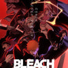 Anime Bleach Wandkunst Leinendruck mit Charakteren in dynamischen Posen vor rotem Hintergrund