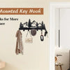 Wall mounted key hook with seven hooks for storage space featuring a mountain forest design