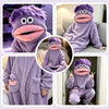 Funny Big Mouth Monster Onesie Pajamas – Cozy Coral Fleece Hooded Jumpsuit