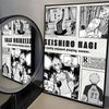 A canvas print featuring artwork of Seishiro Nagi from Blue Lock anime, showing various scenes and character portraits.