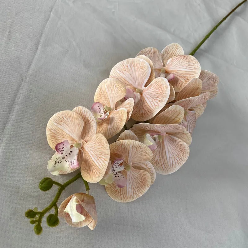 Artificial Butterfly Orchid Bouquet – 9 Silk Blooms for Home & Event Decor