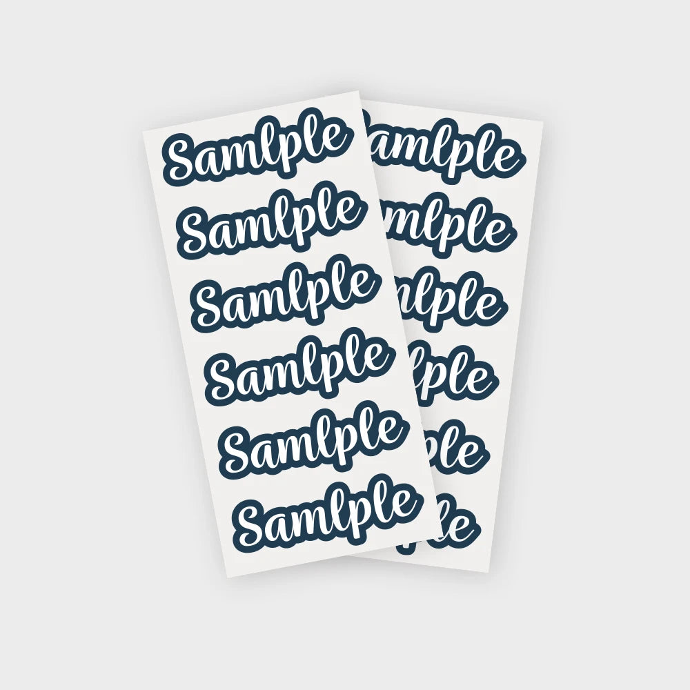 A sheet of white paper featuring repeated instances of the word sample with a lowercase 'l' and uppercase 'P', printed in dar