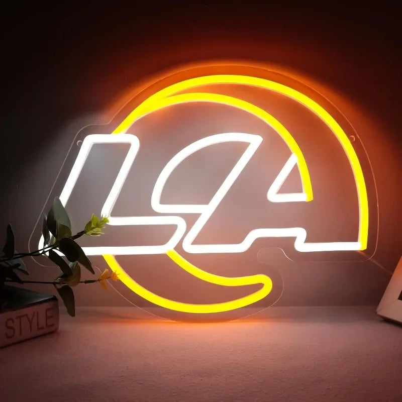 Football Neon Sign LED Wall Light for Fan Rooms and Bars