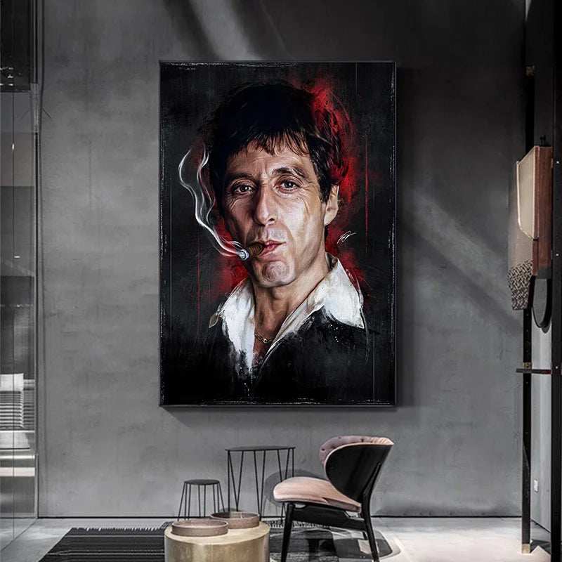 Classic Movie Character Abstract Canvas Art Print