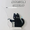 Black Cat Magnet with Vase Decor