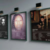 A set of three framed canvas art posters featuring Drake and Scarpion, Her Loss, and Take Care, suitable for hip hop wall dec