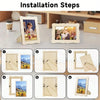 Unfinished Wooden Photo Frames for DIY Crafting and Display