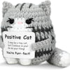 Handmade Crochet Emotional Support Animal Doll with Heartfelt Card