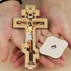 Handcrafted Wooden Orthodox Crucifix Desk Display