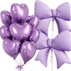 Pink Heart & Bow Balloon Set for Weddings and Showers