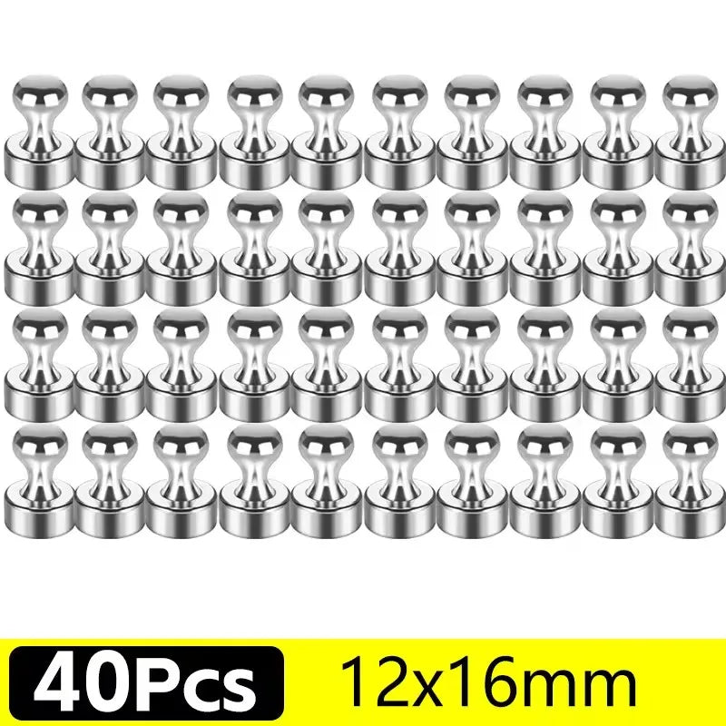 40 pieces of strong neodymium magnetic pushpins with 12x16mm size