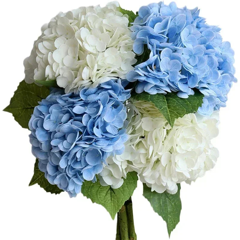 Lifelike Latex Hydrangea Stems for Weddings & Home Decor (Set of 4)