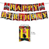 A banner decoration kit featuring soccer player Cristiano Ronaldo's name and birthday message for a party.