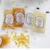 Packaged sealing wax beads in yellow and white colors for custom stamps