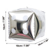 Silver foil cube shaped balloon for party decor