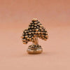Brass fortune tree ornament featuring pinecone texture and ingot accents.