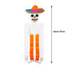 Halloween hanging ornaments set featuring a skull, pumpkin, and ghost design on a white background