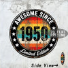 Vintage metal wall sign with the text AWESOME SINCE 1950 Limited Edition