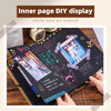 DIY-Präsentation mit handgemachtem Rindenfotoalbum und Scrapbook mit Dekorationen