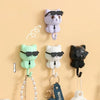 Cartoon Cat Adhesive Hooks – No-Damage Wall Hooks with Sunglasses Design