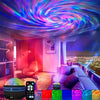 A Galaxy Projection Night Light displays a colorful, swirling nebula pattern on the ceiling and illuminates a room.